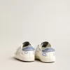 Baby Old School avec étoile en daim et languette en cuir bleu clair au talon Baby Old School avec étoile en daim et languette en cuir bleu clair au talon