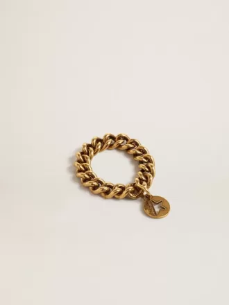 Bague couleur or antique avec maillons flexibles