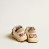 Ball Star Junior en cuir nappa avec étoile en cuir nappa et languette en daim rose au talon