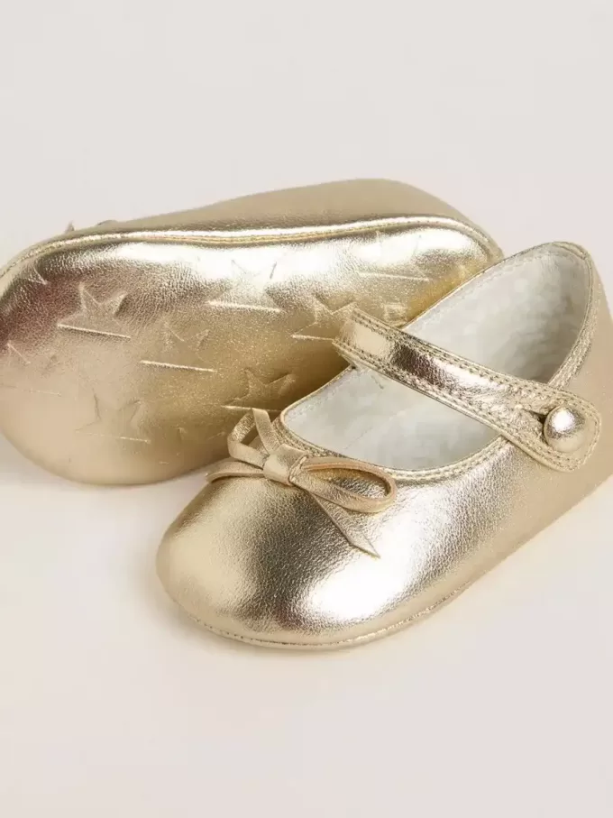 Ballerines Sofi Baby en cuir métallisé doré Ballerines Sofi Baby en cuir métallisé doré