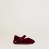 Ballerines Sofi Baby en velours et daim bordeaux