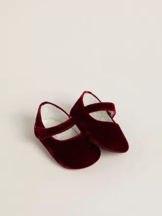 Ballerines Sofi Baby en velours et daim bordeaux Ballerines Sofi Baby en velours et daim bordeaux