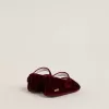 Ballerines Sofi Baby en velours et daim bordeaux