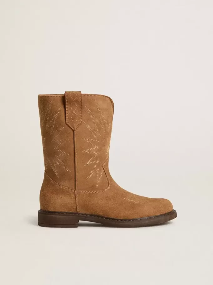 Bottes Wish Young en daim camel avec broderie étoile Bottes Wish Young en daim camel avec broderie étoile