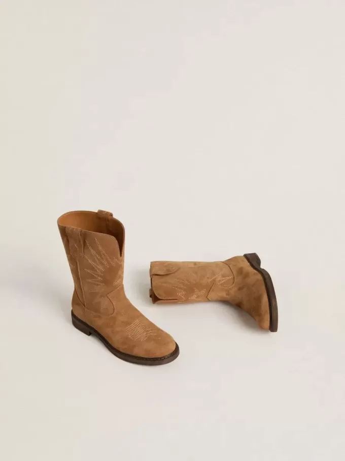 Bottes Wish Young en daim camel avec broderie étoile Bottes Wish Young en daim camel avec broderie étoile