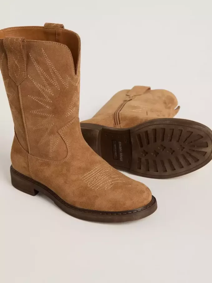 Bottes Wish Young en daim camel avec broderie étoile Bottes Wish Young en daim camel avec broderie étoile