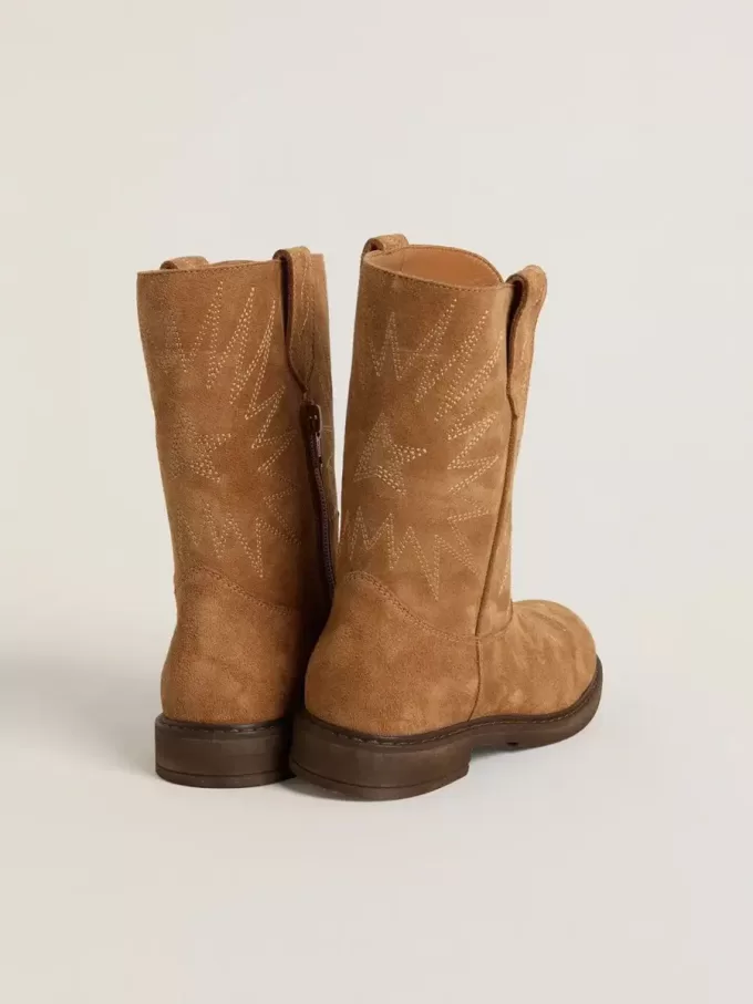 Bottes Wish Young en daim camel avec broderie étoile Bottes Wish Young en daim camel avec broderie étoile