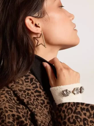Boucles d&rsquo;oreilles pendantes pour femme, couleur or antique