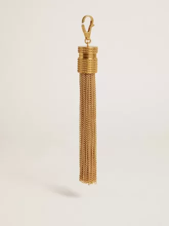 Breloque en forme de pompon en laiton doré antique