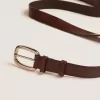 Ceinture Houston marron en cuir délavé