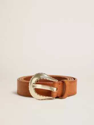 Ceinture pour homme en cuir délavé couleur tan