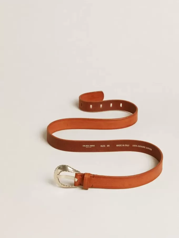 Ceinture pour homme en cuir délavé couleur tan