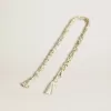 Charm en tissu tressé couleur beurre avec chaîne en laiton Charm en tissu tressé couleur beurre avec chaîne en laiton