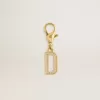 Charm lettre D en laiton doré avec cristaux Charm lettre D en laiton doré avec cristaux