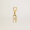 Charm lettre H en laiton doré avec cristaux Charm lettre H en laiton doré avec cristaux