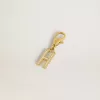 Charm lettre H en laiton doré avec cristaux Charm lettre H en laiton doré avec cristaux