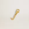 Charm lettre J en laiton doré avec cristaux Charm lettre J en laiton doré avec cristaux