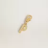 Charm lettre P en laiton doré avec cristaux Charm lettre P en laiton doré avec cristaux