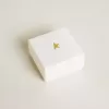 Charm lettre U en laiton doré avec cristaux
