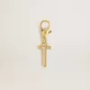 Charm lettre T en laiton doré avec cristaux Charm lettre T en laiton doré avec cristaux
