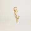 Charm lettre Y en laiton doré avec cristaux Charm lettre Y en laiton doré avec cristaux