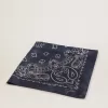 Écharpe Golden Collection bleu denim à motif cachemire Écharpe Golden Collection bleu denim à motif cachemire