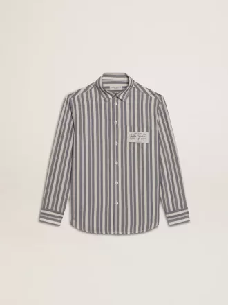 chemise raye pour garon avec dtail golden dreamers sur la poche 1 330x440 - Chemise ray&eacute;e pour gar&ccedil;on avec d&eacute;tail Golden Dreamers sur la poche