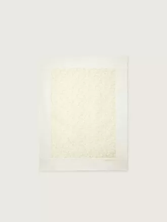 Couverture pour bébé Journey en molleton de coton blanc avec imprimé mascotte rose pêche Couverture pour bébé Journey en molleton de coton blanc avec imprimé mascotte rose pêche