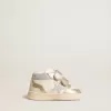 June Junior en cuir nappa et empiècements en cuir métallisé avec étoile pailletée June Junior en cuir nappa et empiècements en cuir métallisé avec étoile pailletée