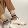Junior Ball Star avec étoile et languette au talon en cuir métallisé bleu