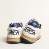Junior Ball Star avec étoile et languette au talon en cuir métallisé bleu