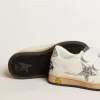Junior Ball Star en cuir nappa avec étoile argentée scintillante et languette au talon
