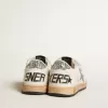 Junior Ball Star en cuir nappa avec étoile argentée scintillante et languette au talon