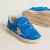 Junior Ball Star en daim bleu clair avec étoile et languette au talon en nubuck gris