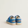 Junior Ball Star en daim bleu clair avec étoile et languette au talon en nubuck gris
