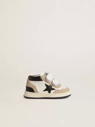 Junior June en nappa avec empiècements en daim et étoile en cuir noir Junior June en nappa avec empiècements en daim et étoile en cuir noir