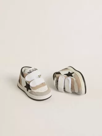 Junior June en nappa avec empiècements en daim et étoile en cuir noir Junior June en nappa avec empiècements en daim et étoile en cuir noir