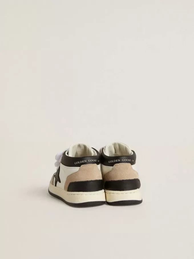 Junior June en nappa avec empiècements en daim et étoile en cuir noir