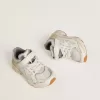 Junior Lightstar en cuir blanc et mesh avec étoile en cuir blanc