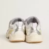 Junior Lightstar en cuir blanc et mesh avec étoile en cuir blanc