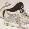 Junior Super-Star argent pailleté avec étoile en daim gris glacier Junior Super-Star argent pailleté avec étoile en daim gris glacier