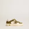 May Junior en cuir blanc et vert militaire May Junior en cuir blanc et vert militaire