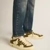 May Junior en cuir blanc et vert militaire May Junior en cuir blanc et vert militaire