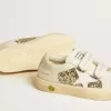 May School Junior à paillettes avec étoile en cuir et languette en daim au talon