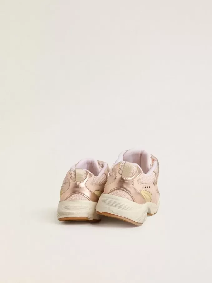 Modèle Junior Lightstar en cuir rose et maille avec étoile en cuir rose Modèle Junior Lightstar en cuir rose et maille avec étoile en cuir rose