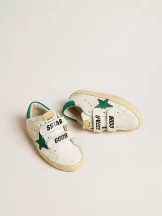 Old School Junior avec étoile en daim vert et languette au talon Old School Junior avec étoile en daim vert et languette au talon