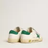 Old School Junior avec étoile en daim vert et languette au talon Old School Junior avec étoile en daim vert et languette au talon