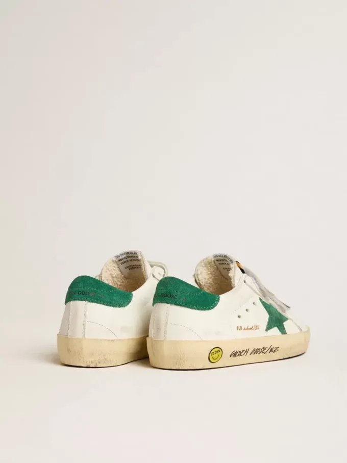 Old School Junior avec étoile en daim vert et languette au talon Old School Junior avec étoile en daim vert et languette au talon