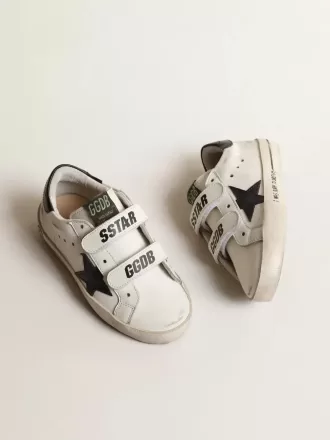 Old School Young avec étoile en cuir métallisé et languette noire au talon