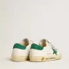 Old School Young avec étoile en daim vert et languette au talon